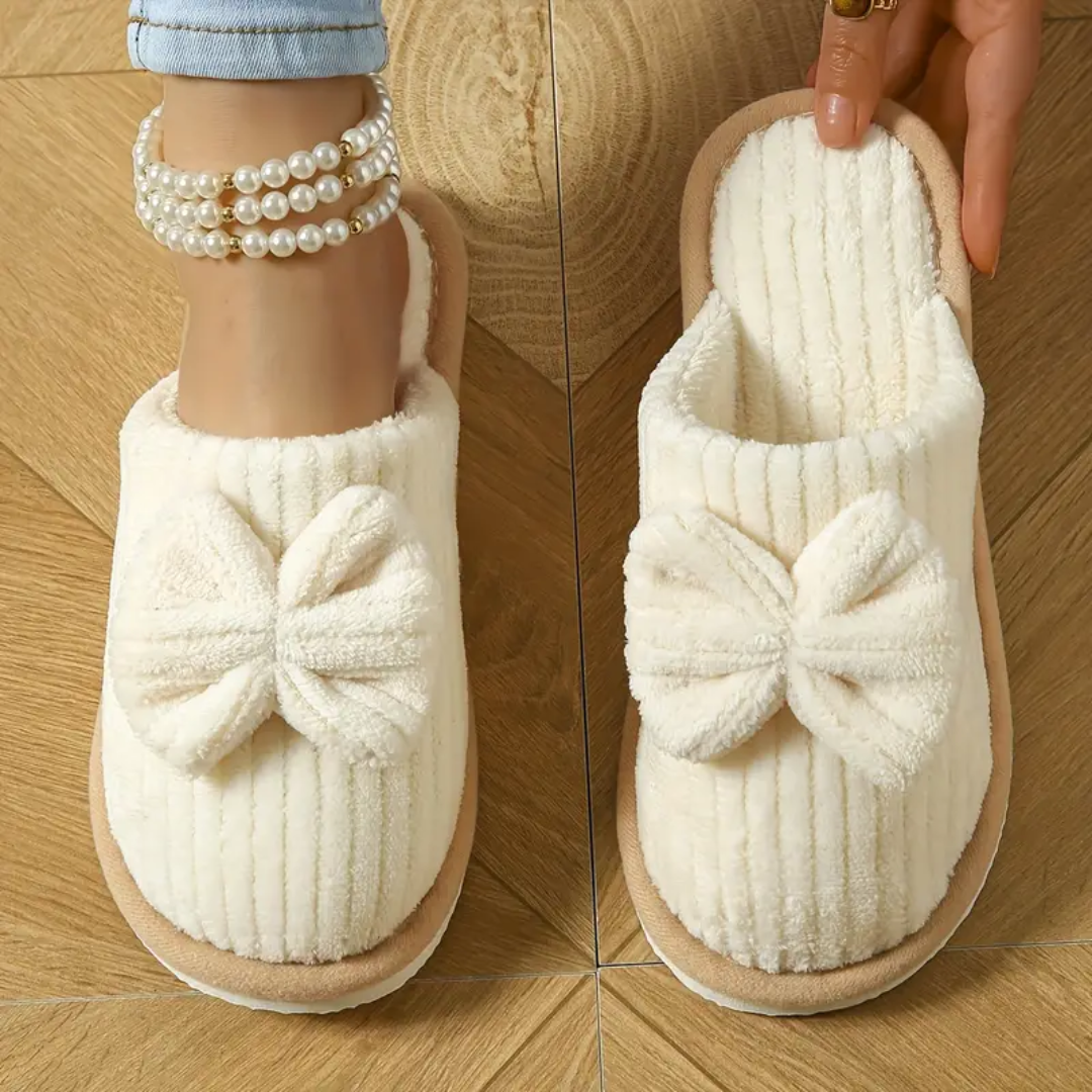 Floral satin slippers for women