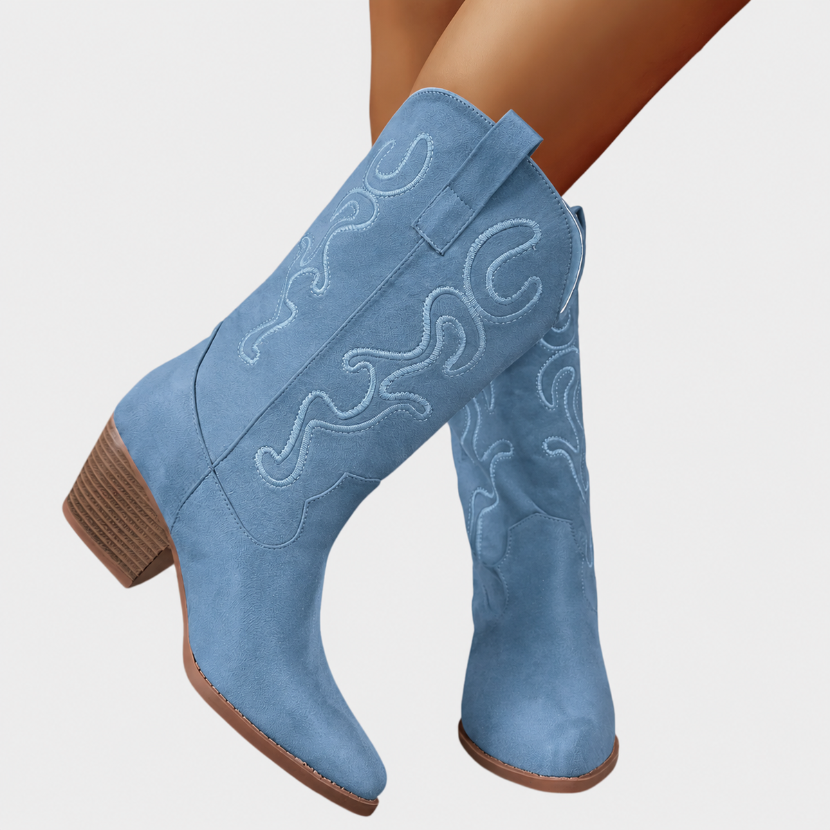 Wide calf western cowboy boots for women