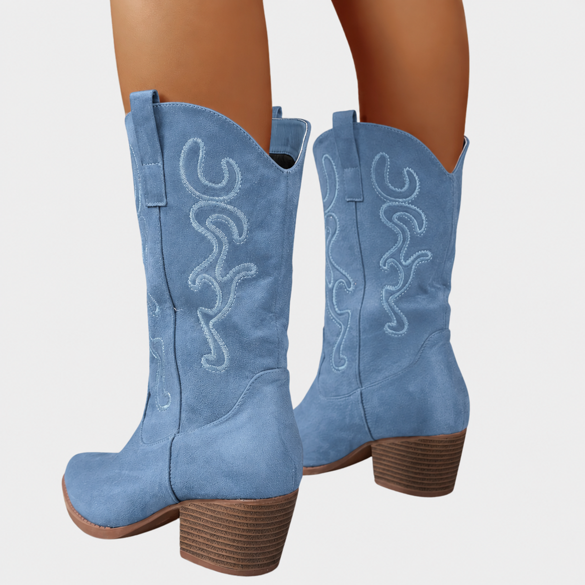 Wide calf western cowboy boots for women