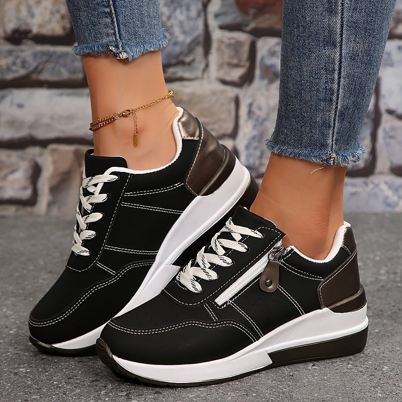 Wedge-sole sneakers for women
