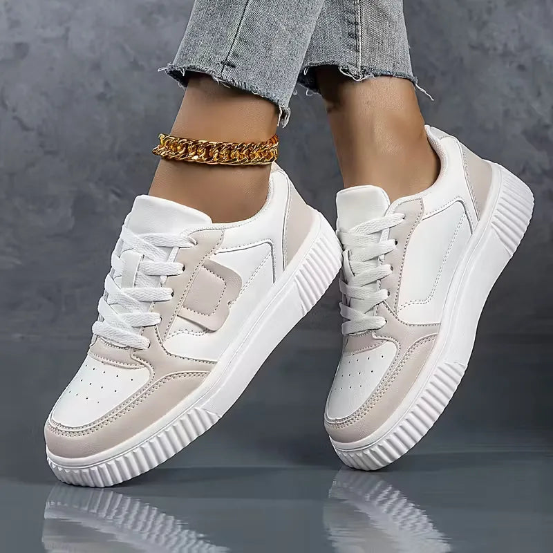 Panelled court sneakers for women