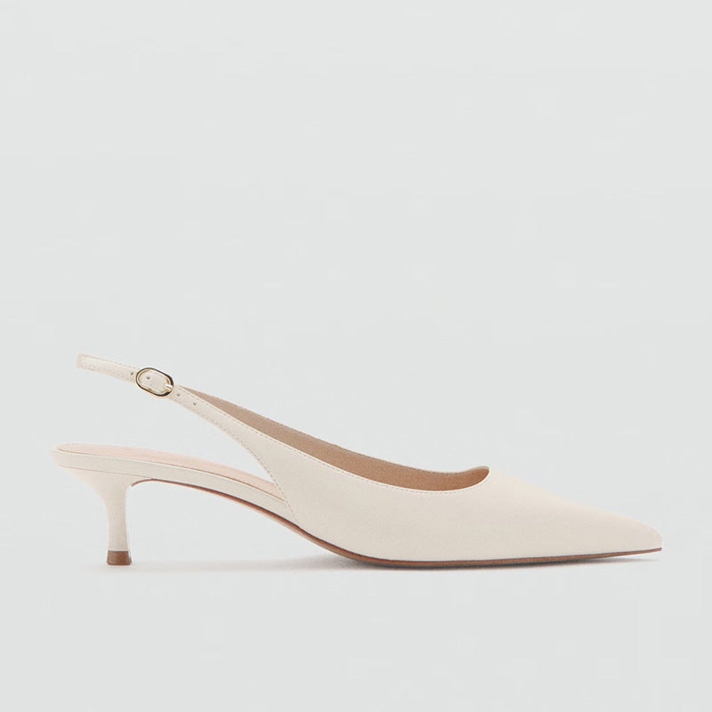Patent slingback kitten heels for women