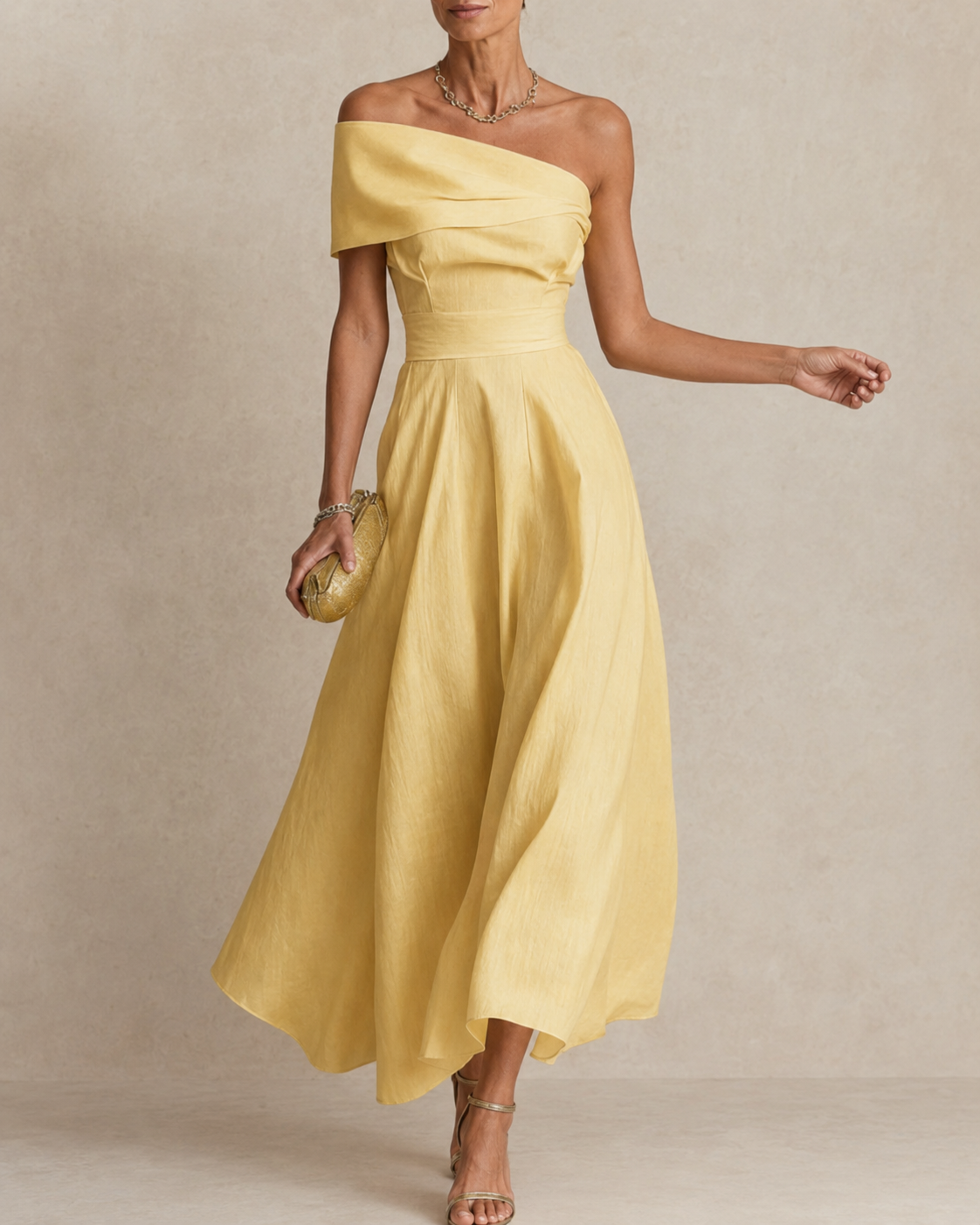 Off-shoulder maxi Christmas party dress for women
