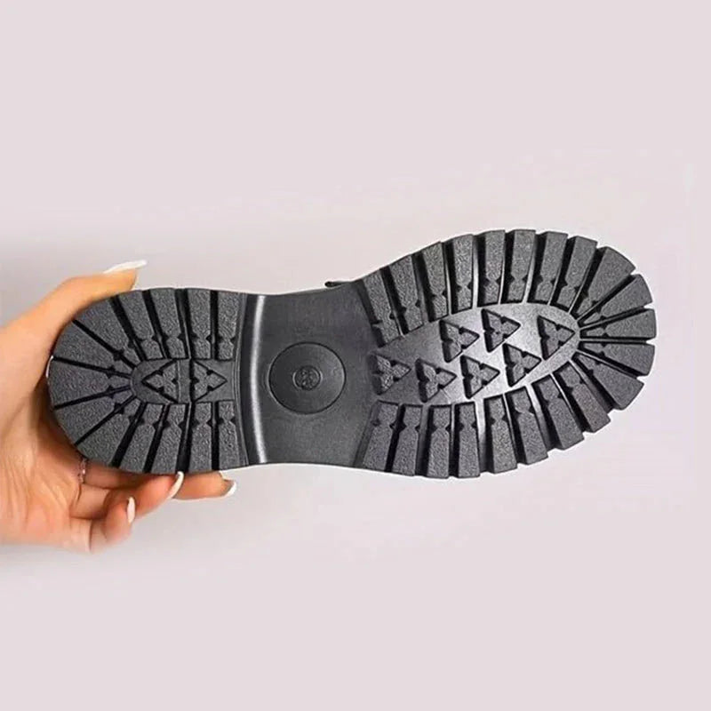 Wide fit suede-look chunky loafers for women