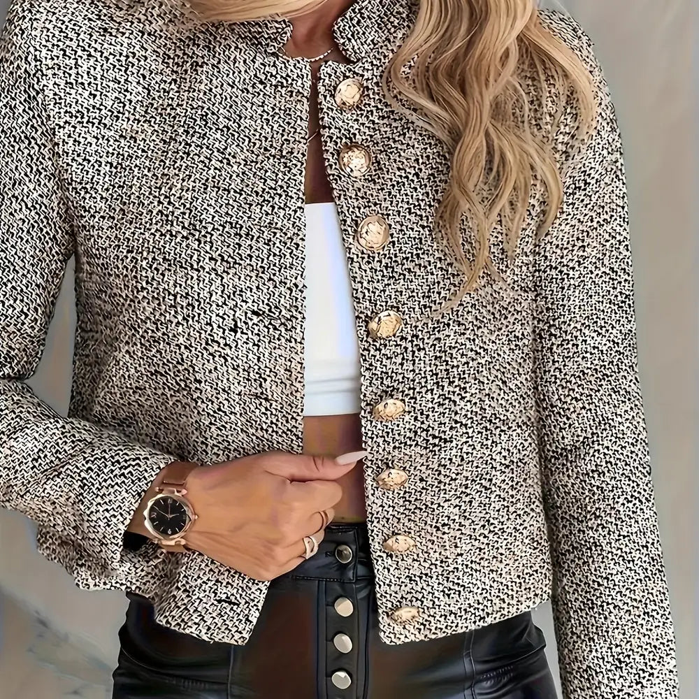 Cropped blazer in grey for women