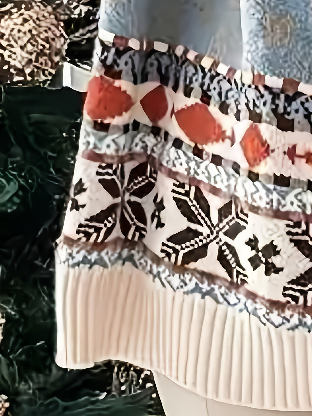 White reindeer Fair Isle Christmas sweater for women