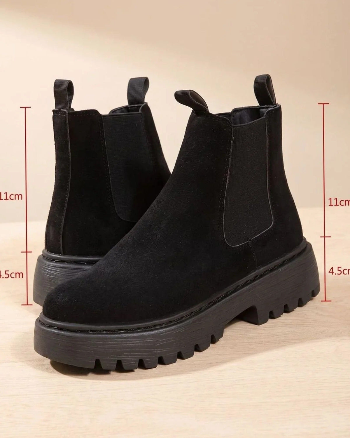 Lug sole Chelsea boots for women