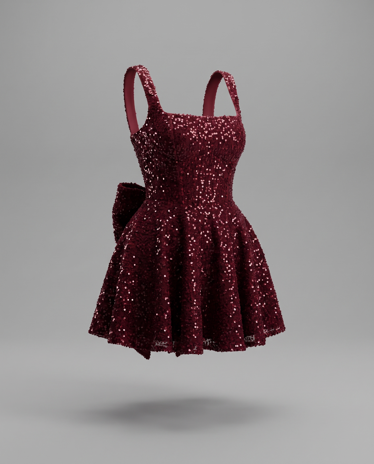 Back bow Christmas party dress for women