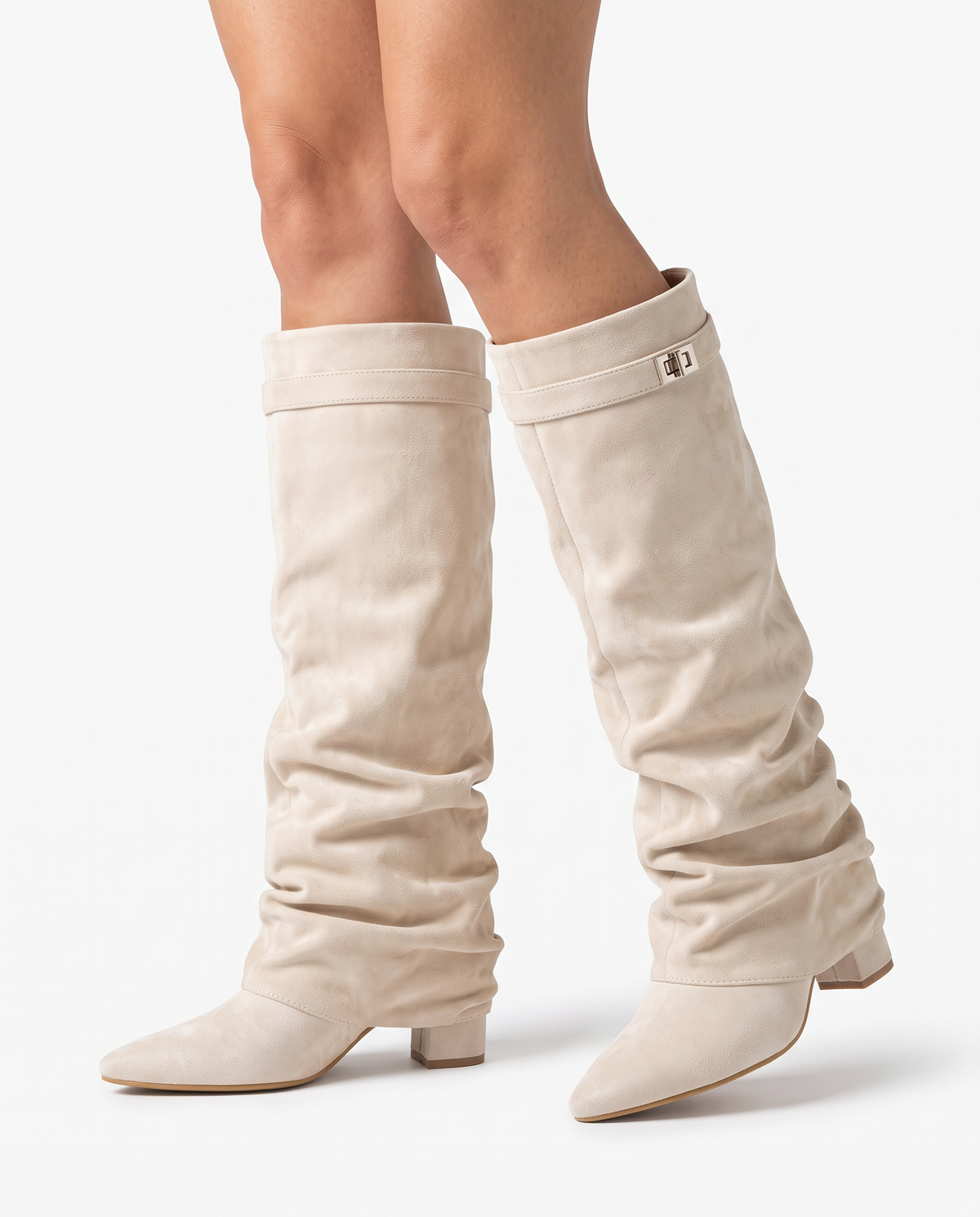 Georgiana pointed toe knee-high slouch boots