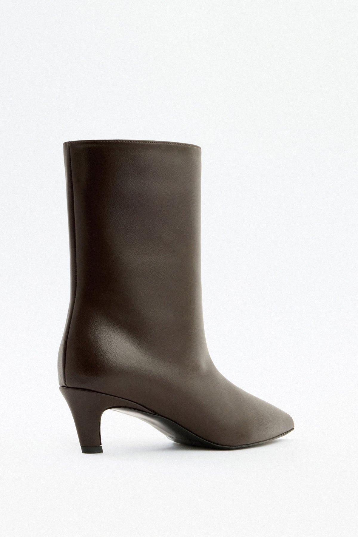 Pointed kitten heel ankle boots for women