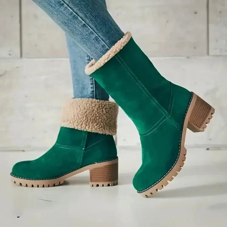 Block heel ankle boots for women