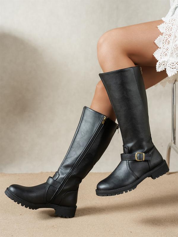 Cushioned wide calf comfort boots for women