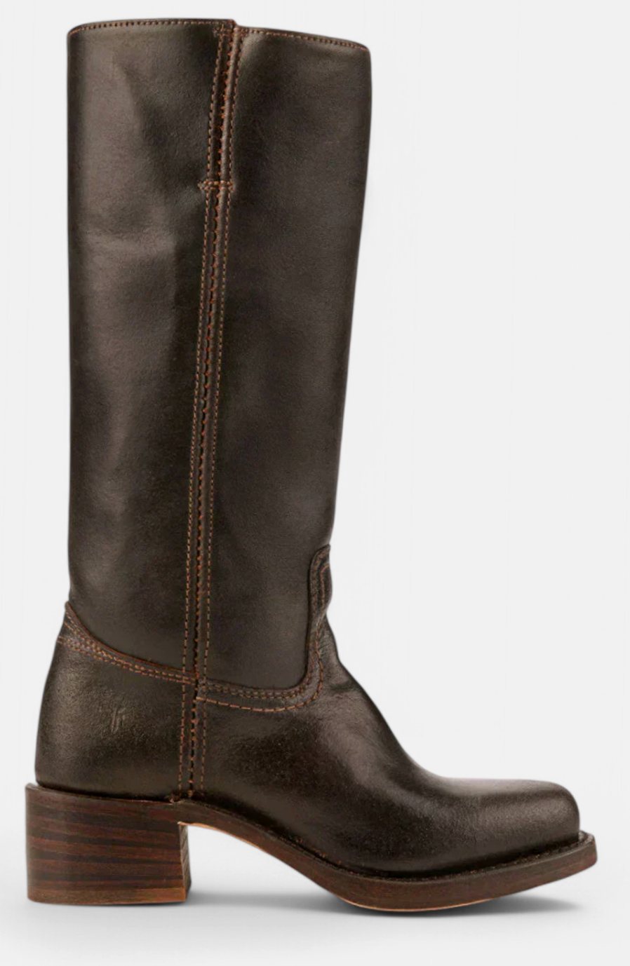 Square toe tall boots in brown, black, yellow or light brown for women