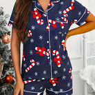 Candy cane Christmas pajama set for women