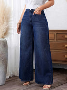 Flowing wide leg jeans for women