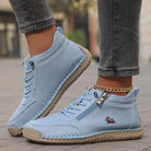 Side-zip ankle sneakers for women