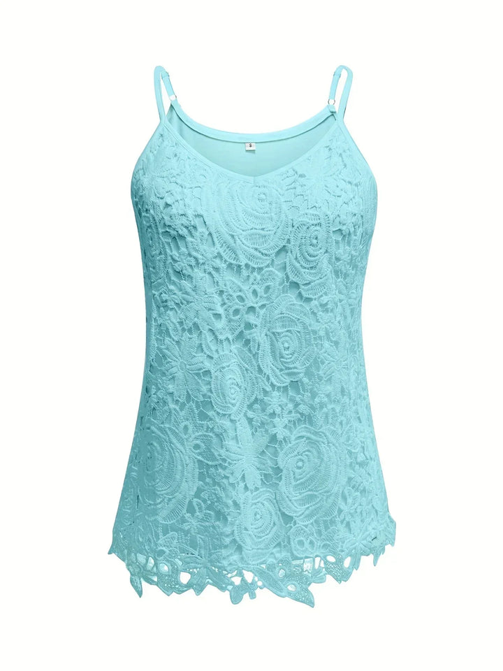 Juna - Elegante Sin Mangas Enlace Top Con Cuello En V