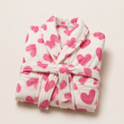 Shawl collar plush fleece robe for women