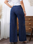 Flowing wide leg jeans for women