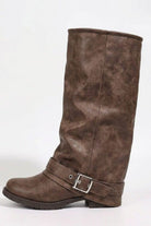 Knee-high boots brown women