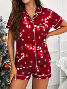 Candy cane Christmas pajama set in red for women