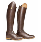 Leather-look knee-high riding boots for women