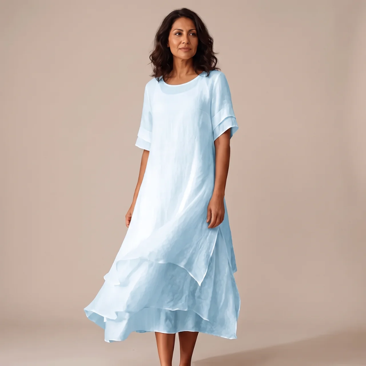 Florencia | Midi Vestido Fluido con Volantes