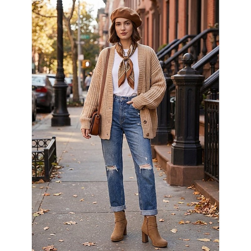 Suede-look block heel ankle buckle boots for women