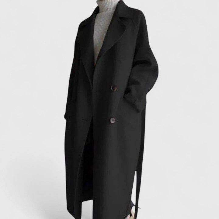 Classic elegant coat for women in beige, brown or black