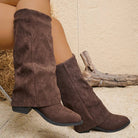 Wide leg gaiter boots women