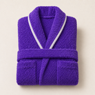 Shawl collar plush fleece robe for women