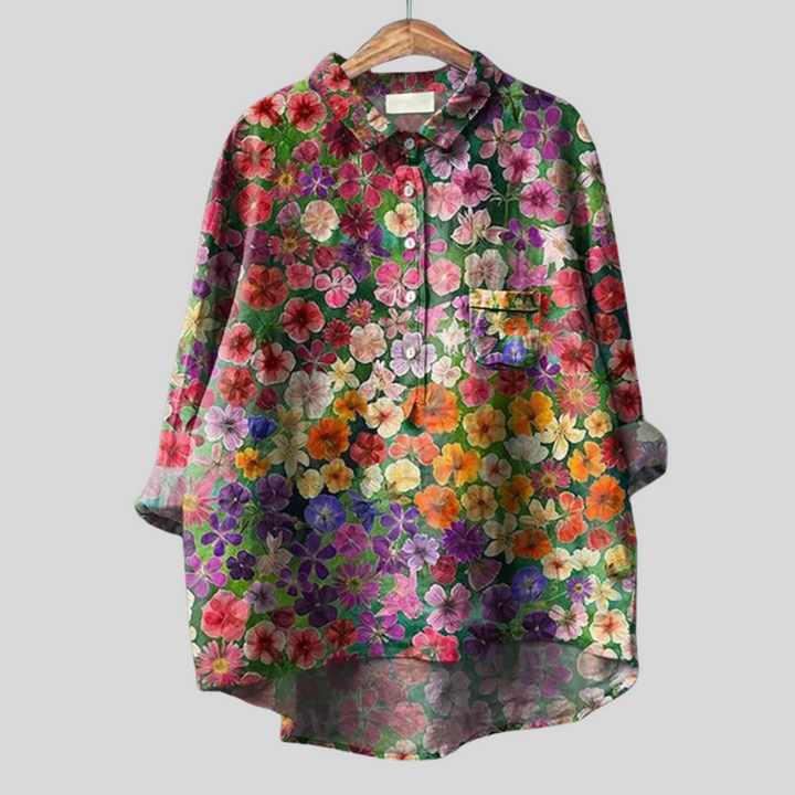 Matilde - Camisa Floral Hecha a Mano
