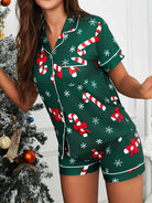 Candy cane Christmas pajama set for women