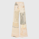 Collage print wide leg jeans for women