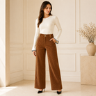 Tailored corduroy trousers for women