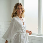 Cotton double gauze robe for women