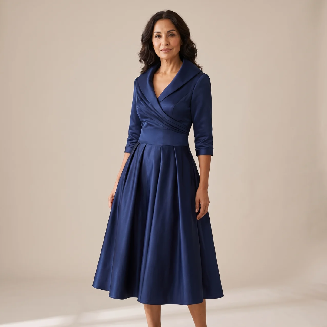 Camila | Vestido Midi de Satén Cruzado