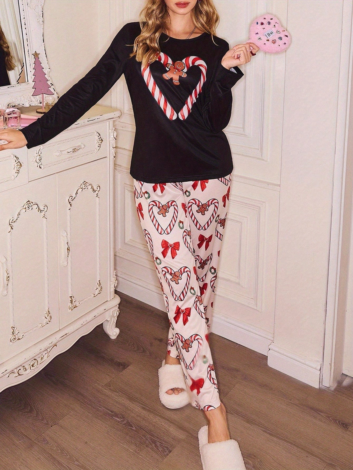 Christmas pajama set in multicolor for women