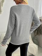Snowflake Christmas sweater in burgundy, grey and black for women
