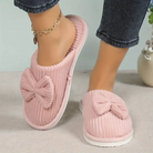 Floral satin slippers in pink for women