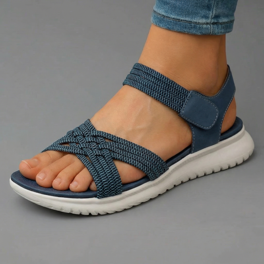 Sandalias Mujer Correas Ajustables Plantilla Ergonómica Livianas Paseo Viaje Uso Diario Tres Colores