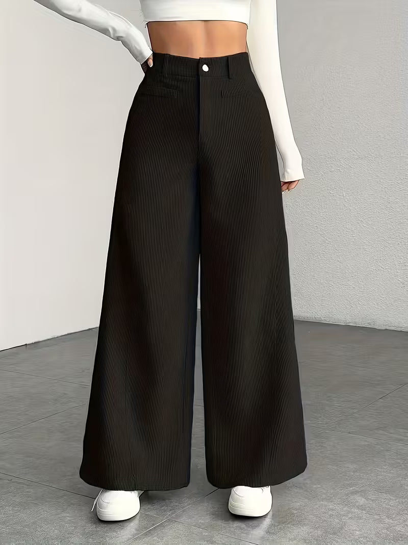 Wide leg corduroy lounge trousers for women