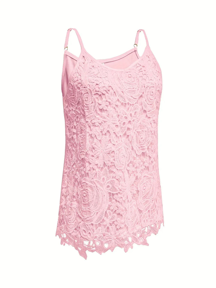 Juna - Elegante Sin Mangas Enlace Top Con Cuello En V