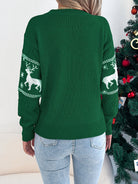 Fair Isle reindeer Christmas sweater for women