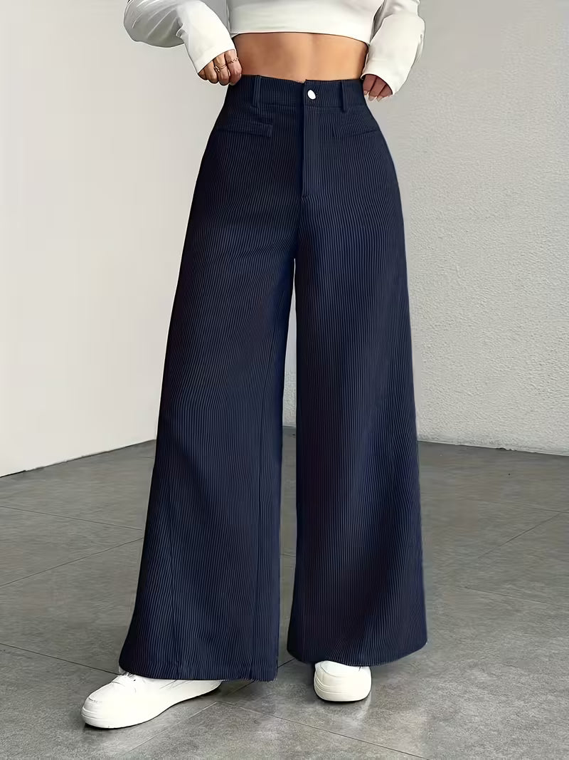 Wide leg corduroy lounge trousers for women