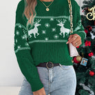 Fair Isle reindeer Christmas sweater for women