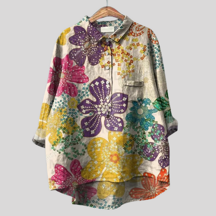 Matilde - Camisa Floral Hecha a Mano
