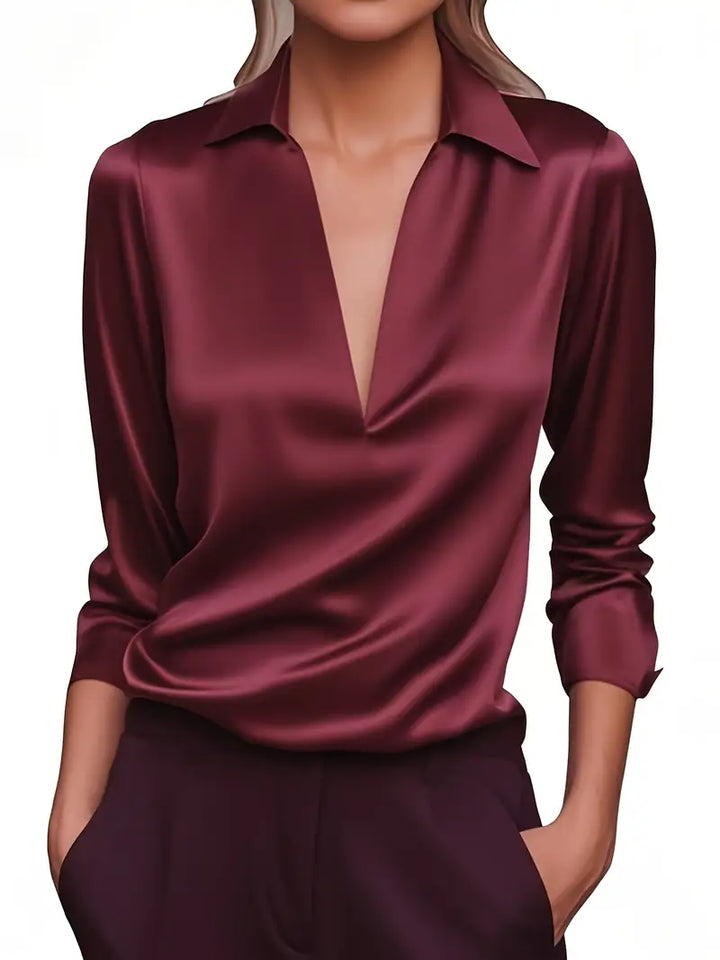 Nadene - Blusa Premium Con Cuello En V