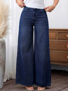 Flowing wide leg jeans for women
