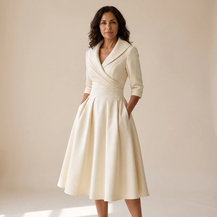Camila | Vestido Midi de Satén Cruzado